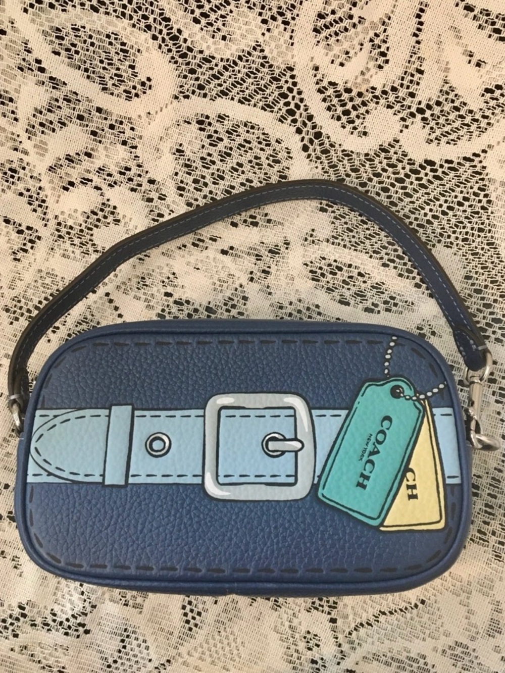 NWT Coach CH363 Jamie Wristlet With Trompe L'oeil Print - Picture 5 of 11
